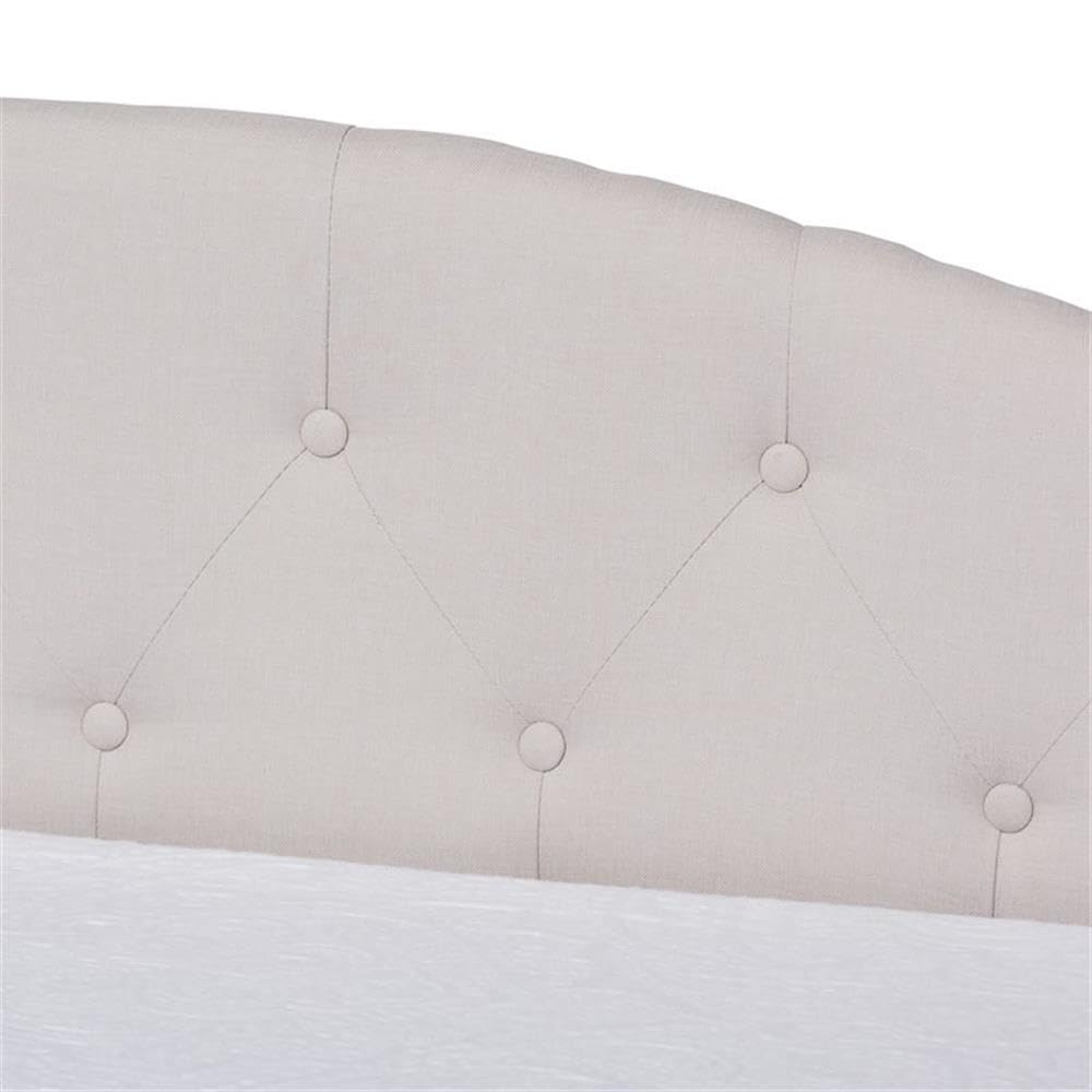 Baxton Studio Becker Modern and Contemporary Transitional Beige Fabric Upholstered Twin Size Daybed with Trundle