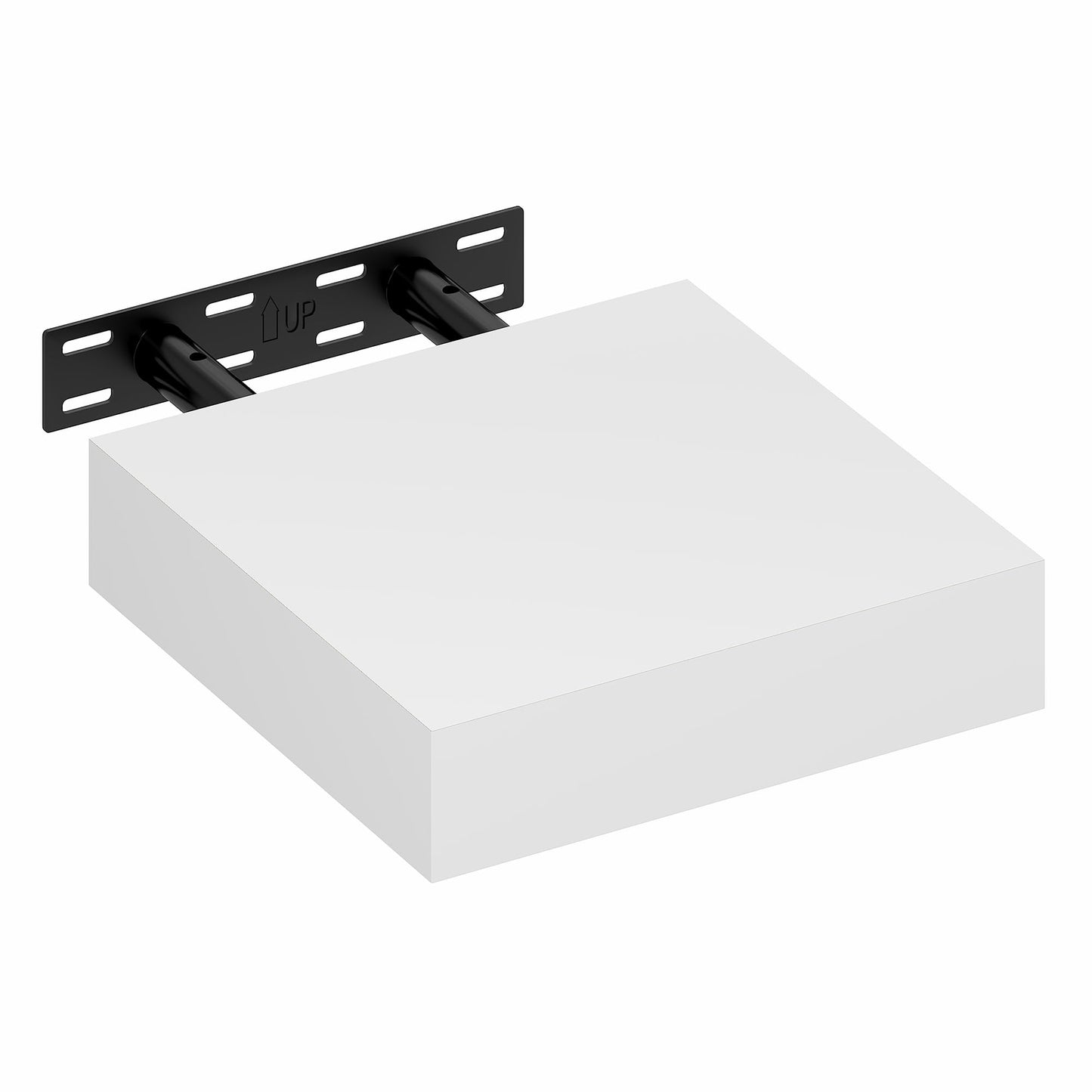 Furinno Tanna Floating Shelves for Wall, 9 x 9 Wall Shelf, Single Set Wall Mounted Floating Shelf with Invisible Bracket, 2-Inch Thick, for Bathroom, Living Room, Bedroom, Home Office, White