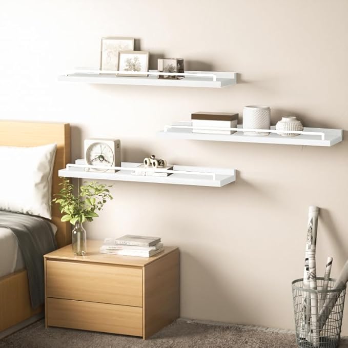 RYOFOBETTO 22 inches Long Floating Shelves, Bathroom Decor Shelves Over Toilet