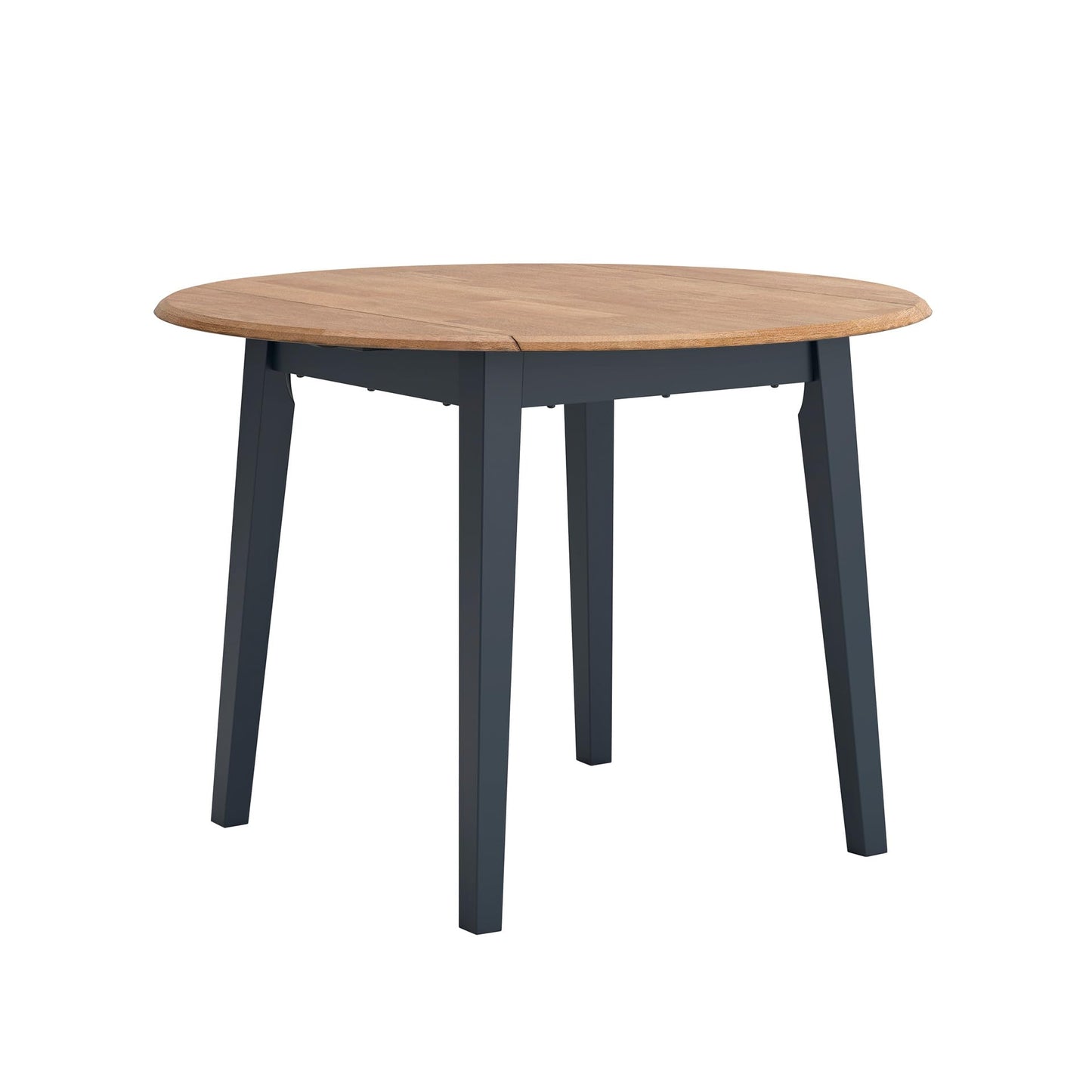 Signature Design by Ashley Gesthaven Modern Dining Drop Leaf Table with 4 Legs, Light Brown & Blue