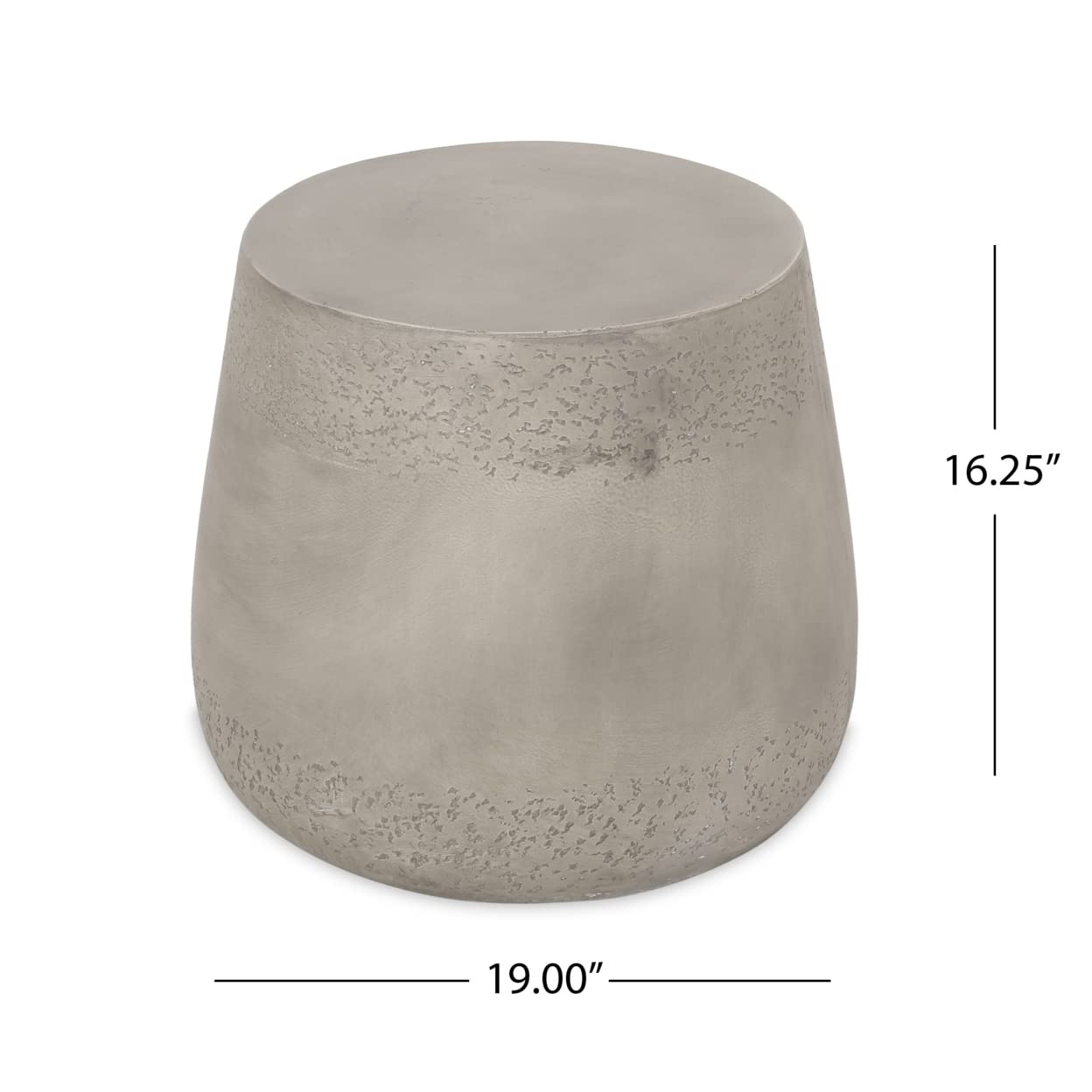 Phoebe Outdoor Contemporary Lightweight Concrete Accent Side Table