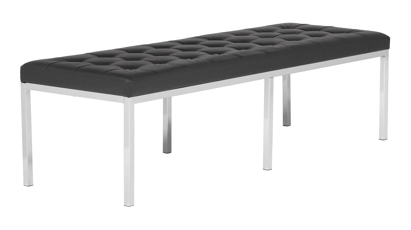 Studio Designs Home Wide Lintel Tufted Bench/Ottoman, Ebony, 60" (72044)