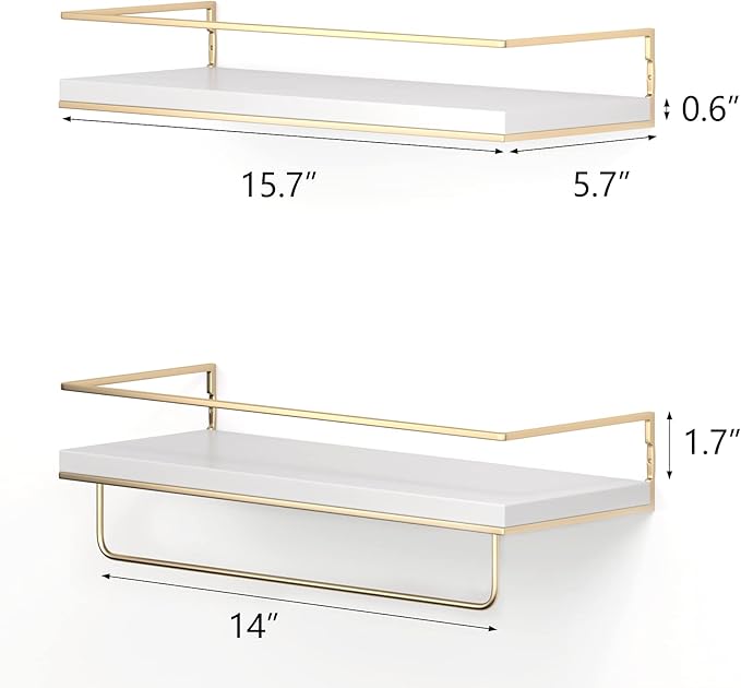 Shario White Floating Shelves