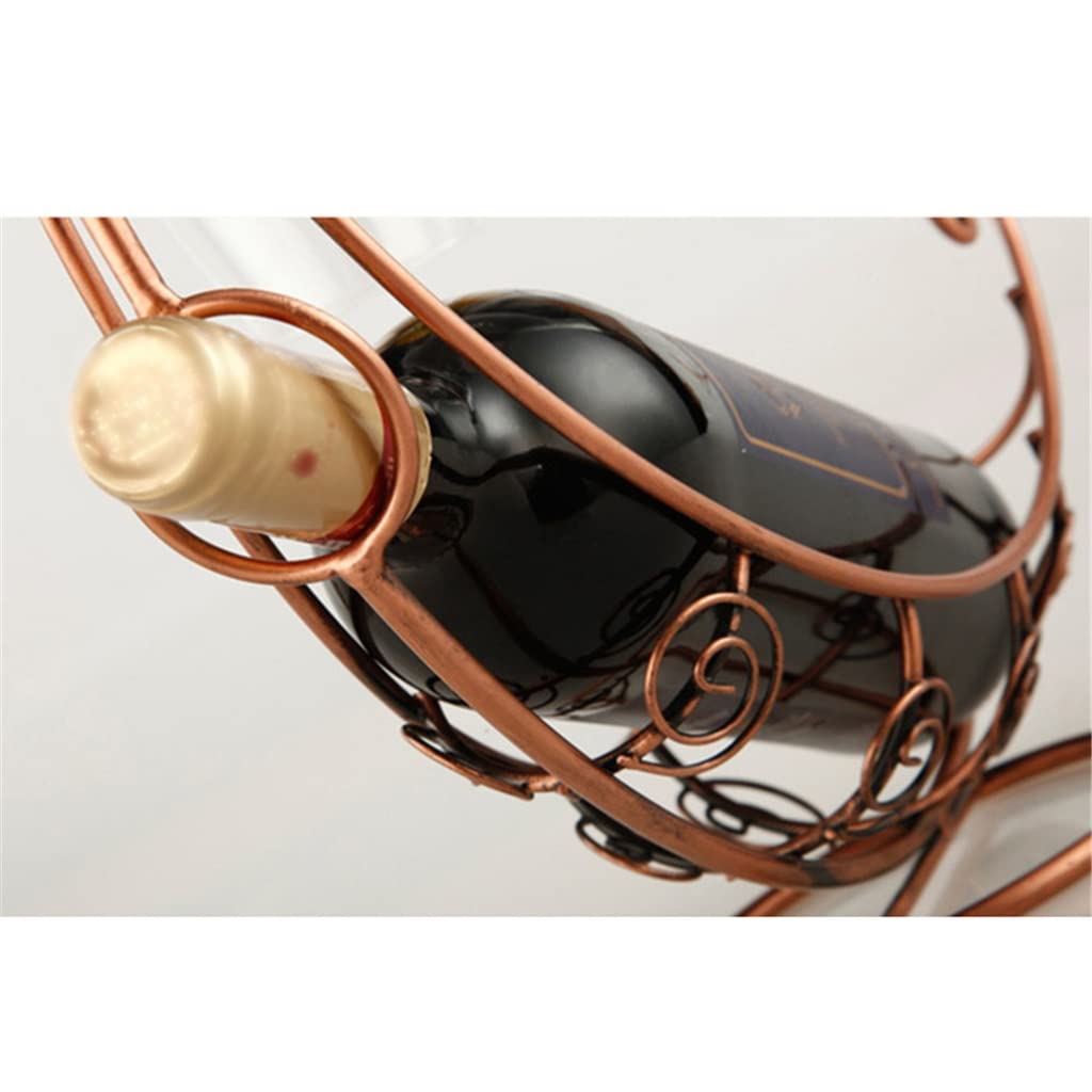 SIDUFHAOPKLL Metal Wine Rack Hanging Glass Holder Bar Stand Bracket Display Decor(D)