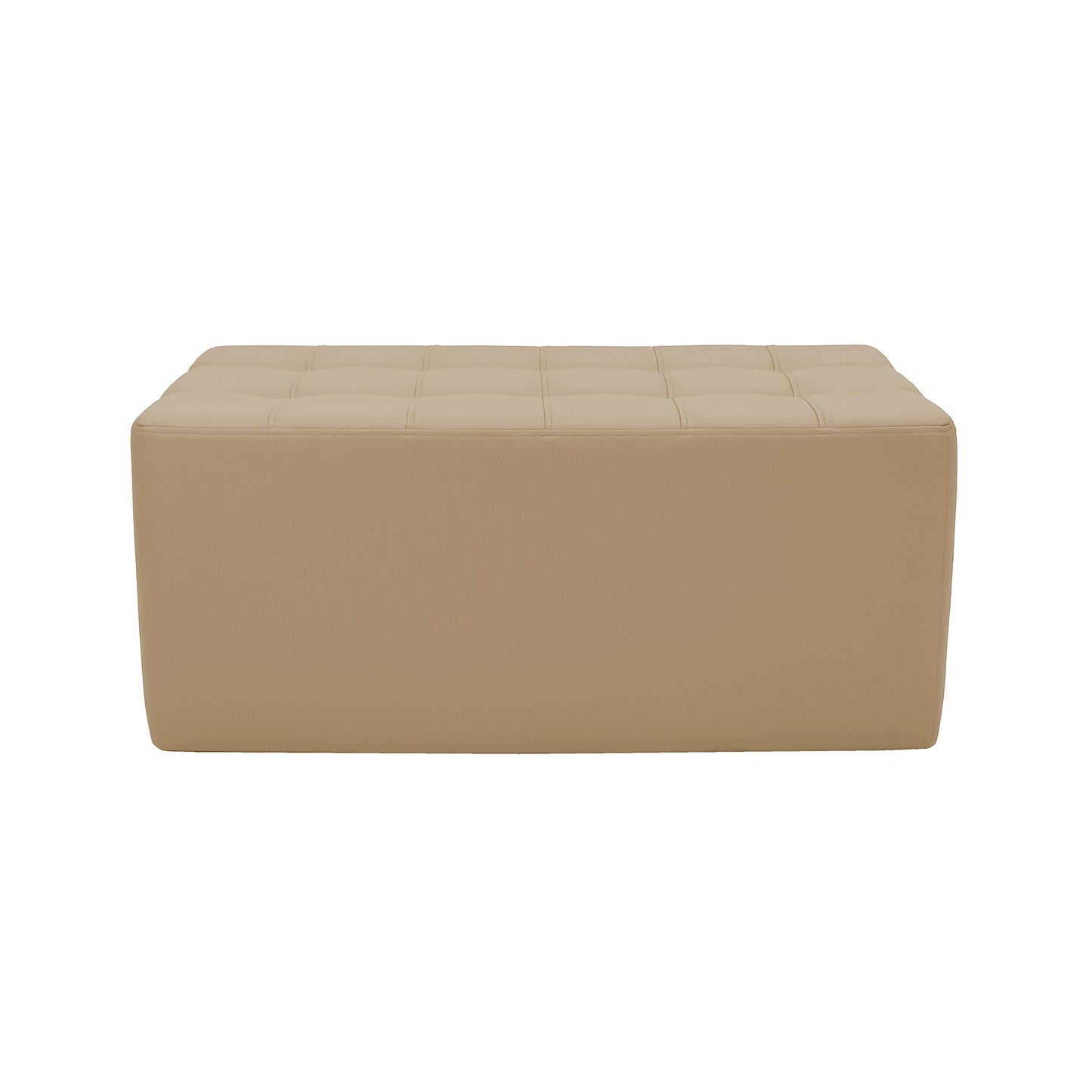 Factory Direct Partners Tufted Rectangle Accent Ottoman Bench Beautifully Upholstered Furniture for Modern Home, Office, Library or Waiting Area Seating, Footstool, Table Use - Sand, 14046-SD