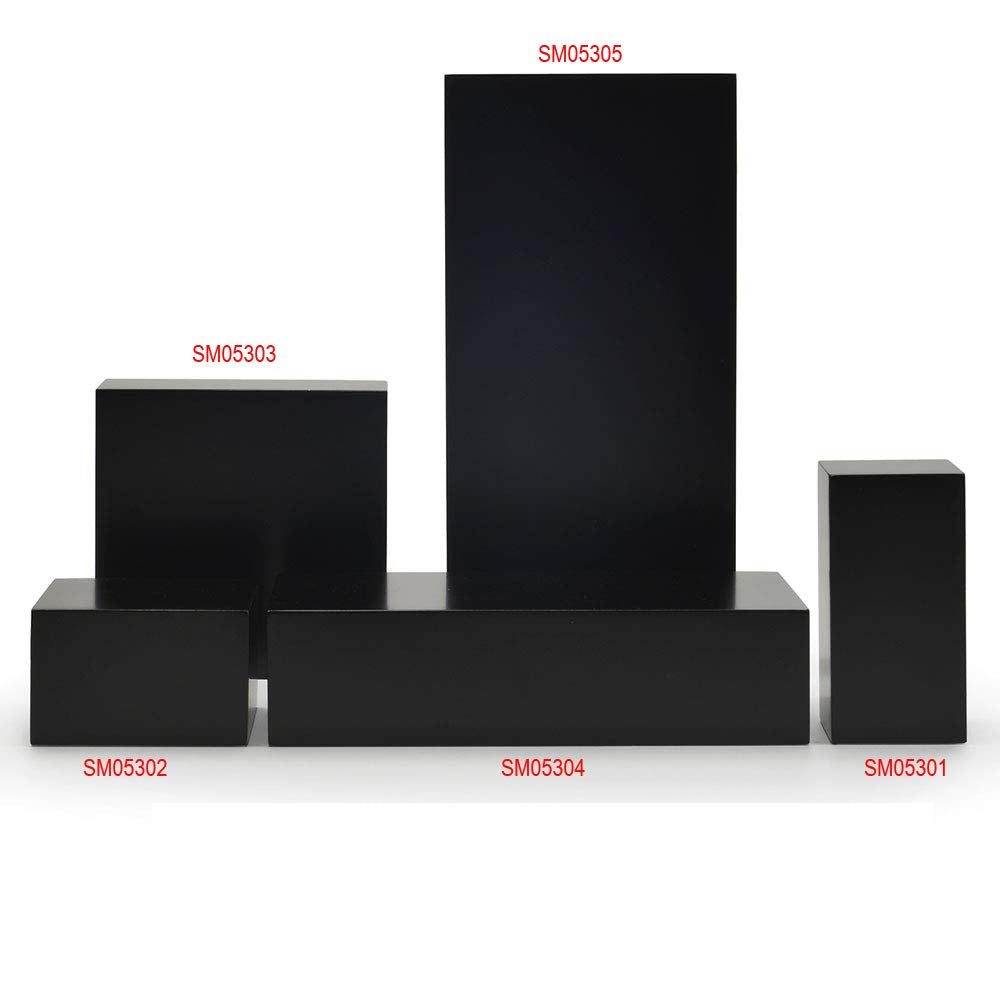 Oirlv Solid Wood Minimalism Style Jewelry Display Stand Showcase Jewelry Organizer Black Square Holder (SM05303)