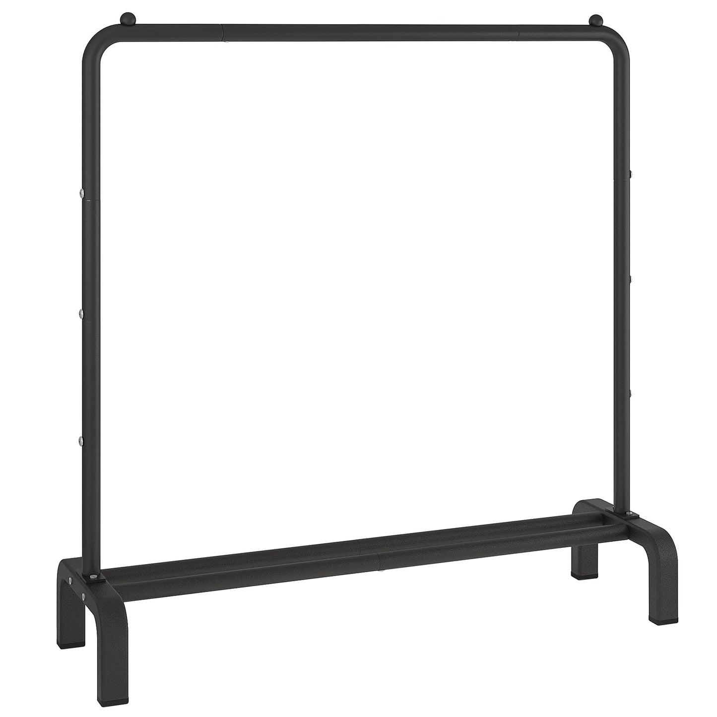JIUYOTREE Metal Clothing Rack, 43.3 Inches Garment Rack with Bottom Shelf for Hanging Clothes, Coats, Skirts, Shirts, Sweaters, Black