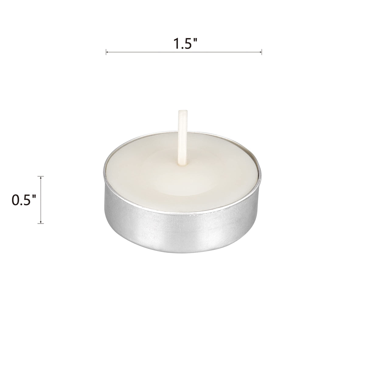 Mega Candles 100 pcs Unscented White Tea Lights Candles, Pressed Wax Candle 3.5 Hour Burn Time, Home Décor, Wedding Receptions, Occasions, Festivities, Events, Meditations, Spa, Prayers, Vigil