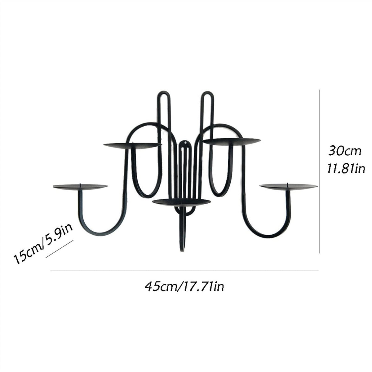cfycfy987 Candelabra European Light Luxury Iron Wall-Mounted Candlestick Simple Living Room Porch Corridor Candle Holder Candle Sticks Holder