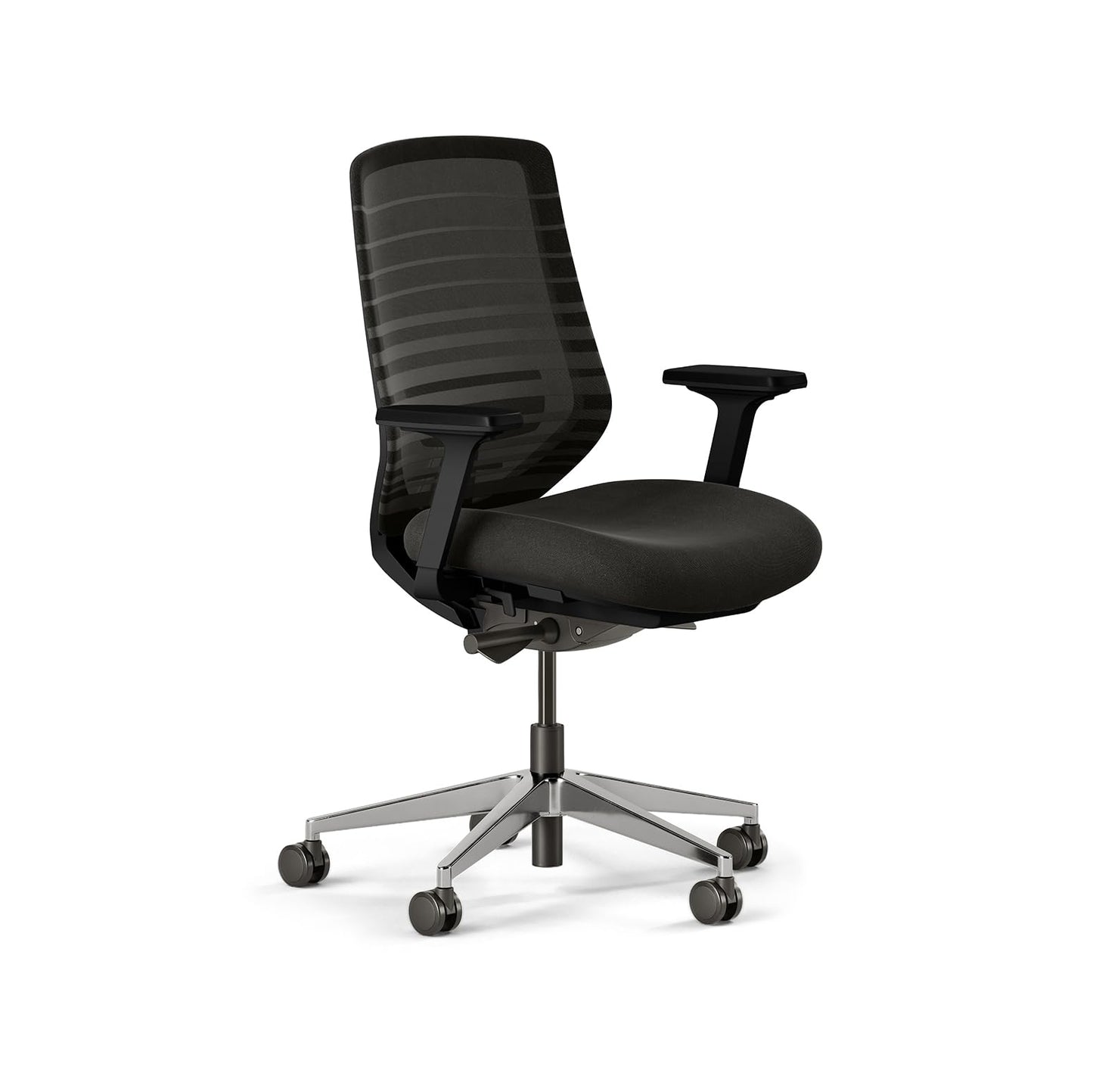 Branch Ergonomic Chair - A Versatile Desk Chair with Adjustable Lumbar Support, Breathable Mesh Backrest, and Smooth Wheels - Experience Optimal Comfort and Support - All Black