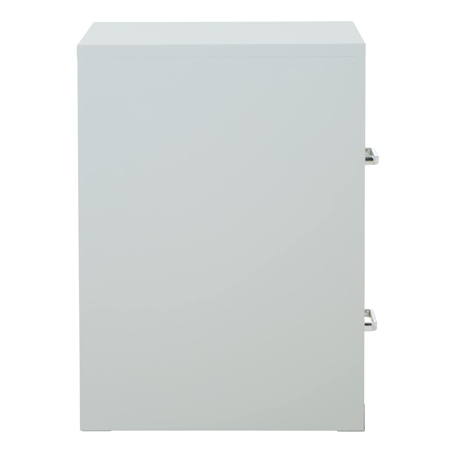 OSP Home Furnishings 2 Drawer Locking Metal File Cabinet, Grey