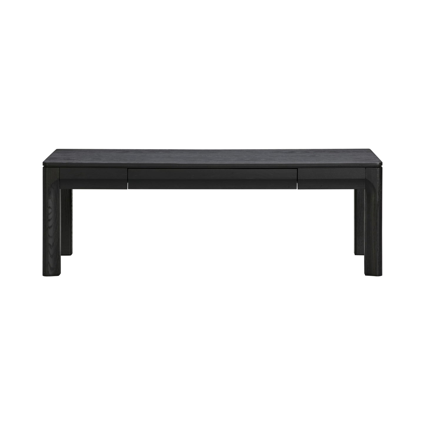NTC Flow Modern Wooden Rectangle Coffee Table with Hidden Drawer – Waterproof & Heat Resistant, Burnt Black