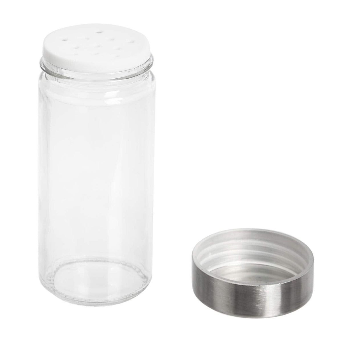 Amazon Basics 20 Jars Spice Rack Organizer, Space-Saving Kitchen Organizer with Glass Spice Jars, Sturdy, Silver
