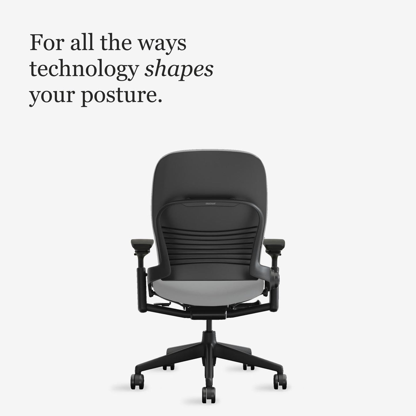 Steelcase Leap Upholstered Hard Casters - Blue Nickel