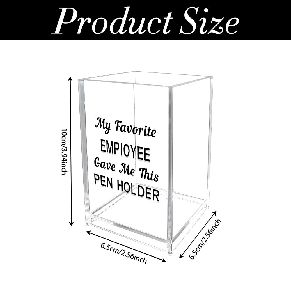 ZuEiiDop Boss Gifts for Women Men Christmas Valentines Day Birthday Appreciation Gift for Boss Lady Leader Supervisor Manager Director Bosses Day Gifts for Her Him Bosses Acrylic Pen Holder Pencil Cup