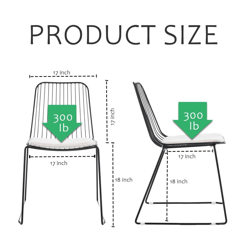 weosz Dining Room Chair Heavy Duty, Dining Chairs Set of 2 with Removable Cushion, Dining Chair for Kitchen with Solid Rebar, Dining Chairs for Living Room, Makeup Room