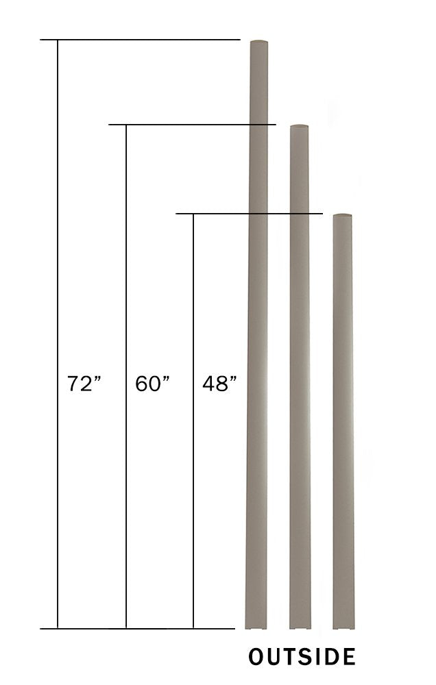 GOF Office Partition Single Panel (2 End Bars 72" h) 6ft