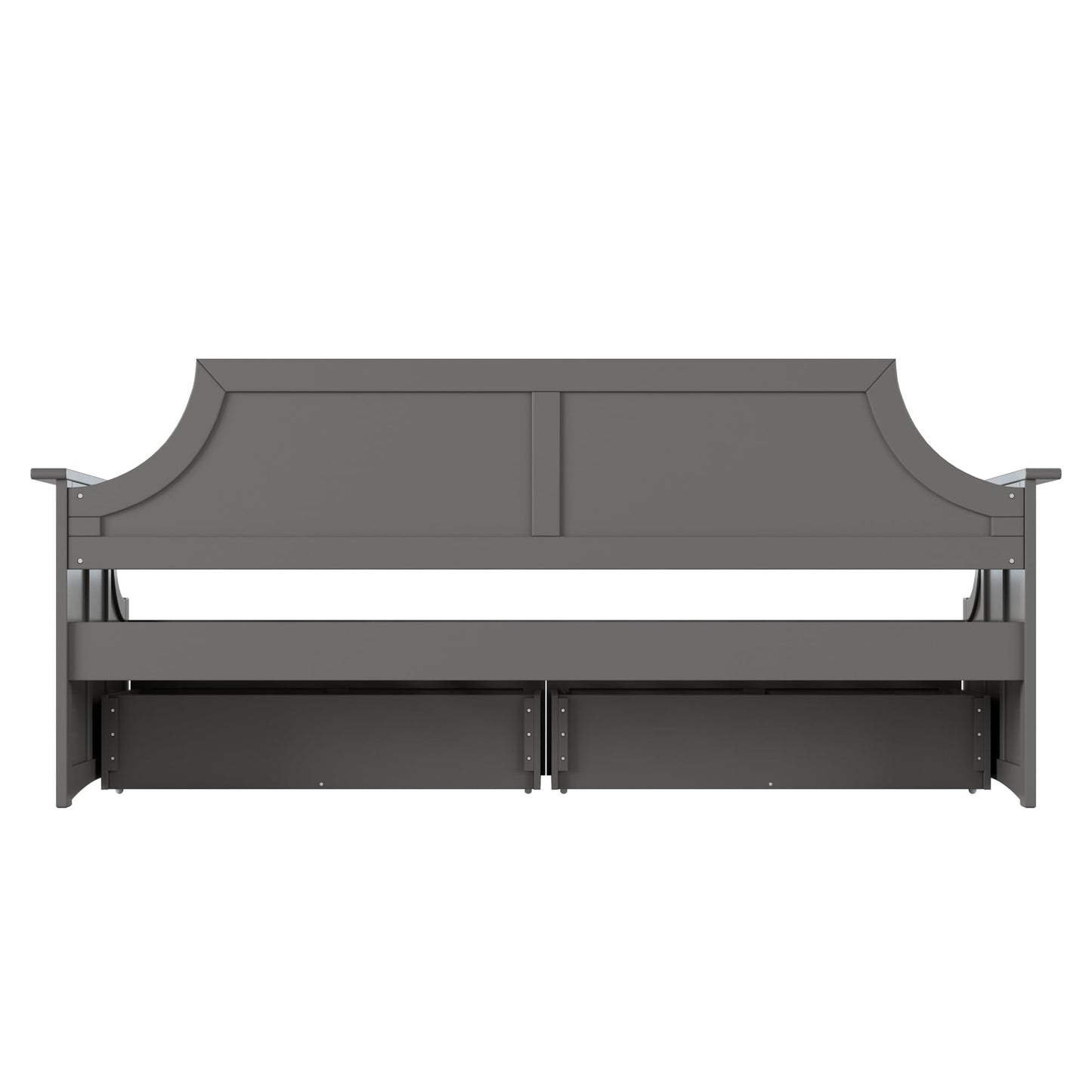 AFI Cambridge Twin Wood Daybed with Set of 2 Drawers in Grey