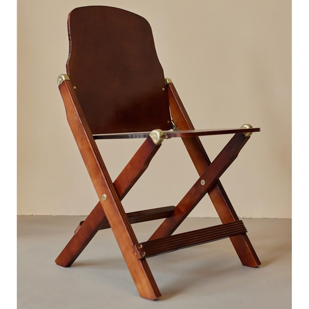 Dining Chairs Folding Chair Vintage Wooden Camping Foldable Cafe Compact Lawn Bistro Solid Wood Furniture