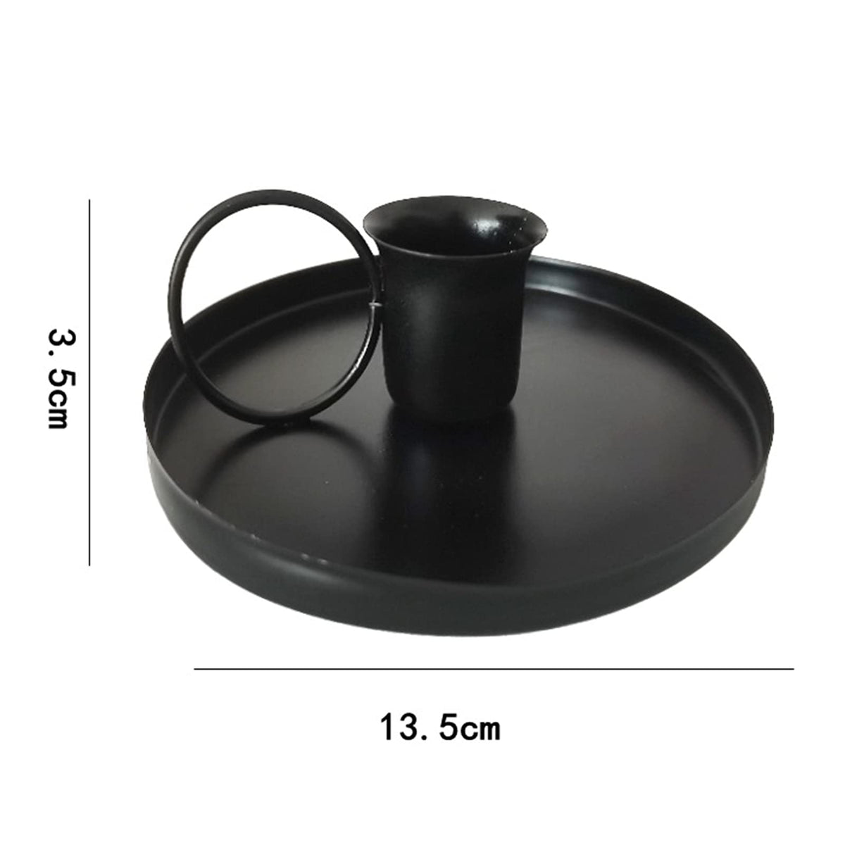 Fullbond Retro Black/golden Iron Candlestick Holders Candle Holder European Style Wear-resistant Wrought Iron Taper Candle Holder for Wedding Black
