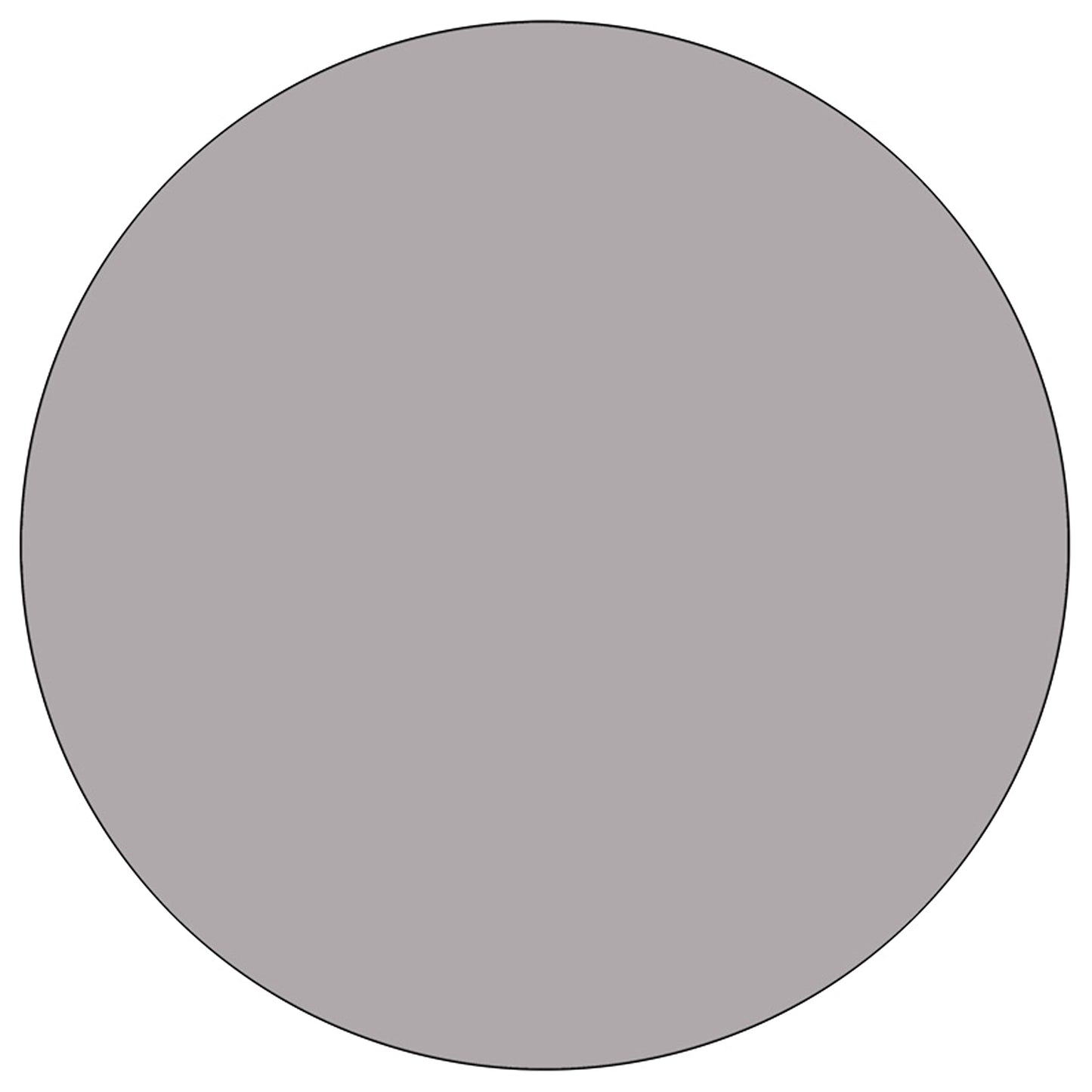 Flash Furniture Wren 42'' Round Grey Thermal Laminate Activity Table - Height Adjustable Short Legs