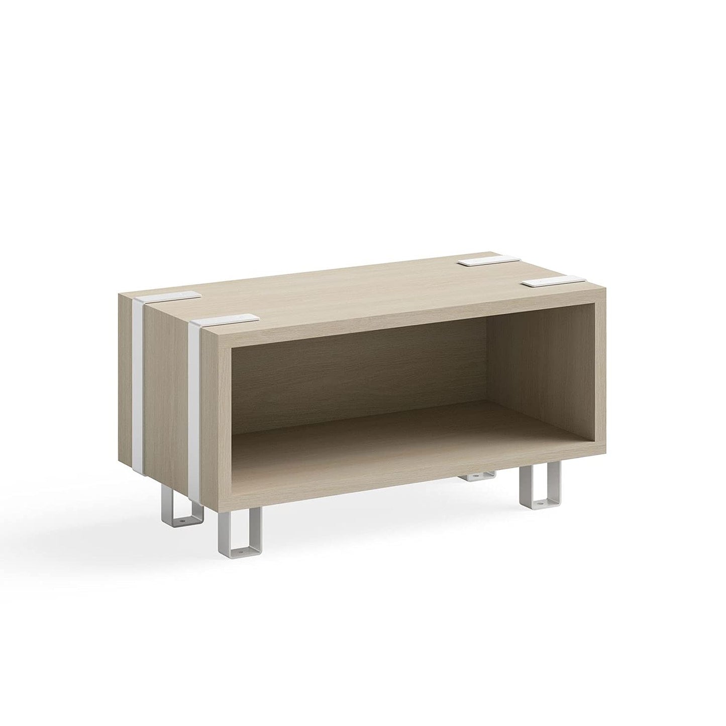 Safco 12.25 Inch Tall Wooden Ready Home Office Work Space Stackable Storage Cabinet Bookshelf Filing Unit Organizer Décor, Beige