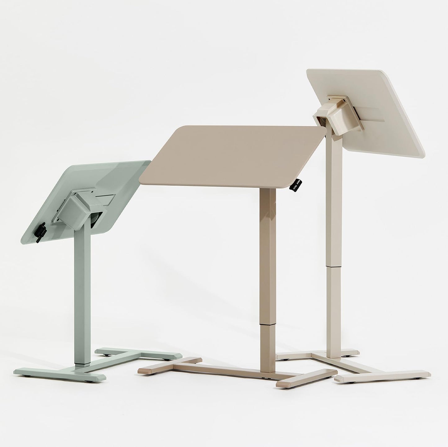 TopJob AnyDesk Nest Pro Sit Standing Desk, Portable Folding Stand Desk with Hidden Wheels, Computer Workstations, Home Use, Couch Side Table, Bedside Table, Kitchen Prep Table, Cordless (Sand)