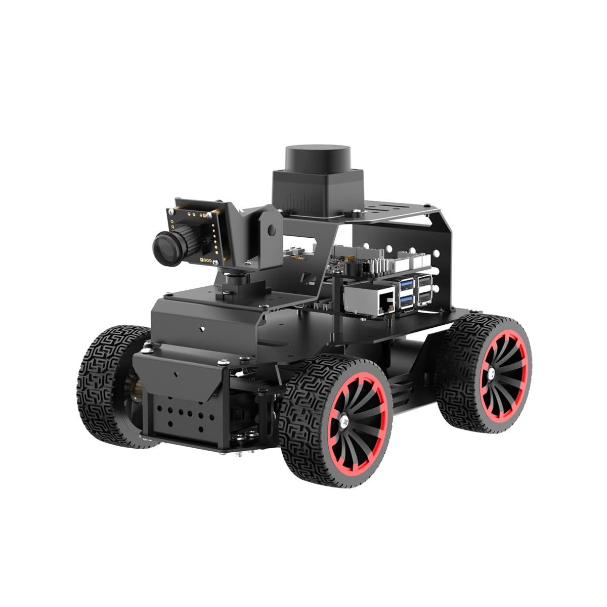 LewanSoul Robot Car Kit with ChatGPT Large AI Model, 3D Depth Camera & Lidar, ROS2 Humble SLAM Mapping Navigation, Python Robotics for Adults,MentorPi A1 Starter Kit (No Raspberry Pi)