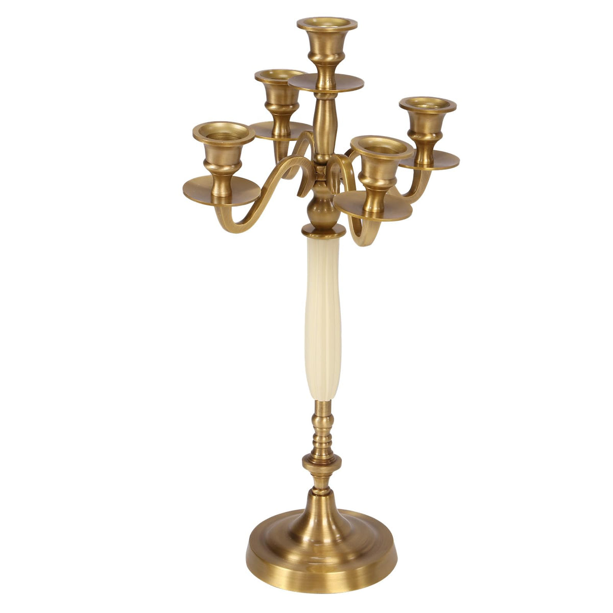 5-Head Metal Candelabra – Elegant Candlestick Holders for Wedding, Dining Table, Xmas Party, and Home Decor