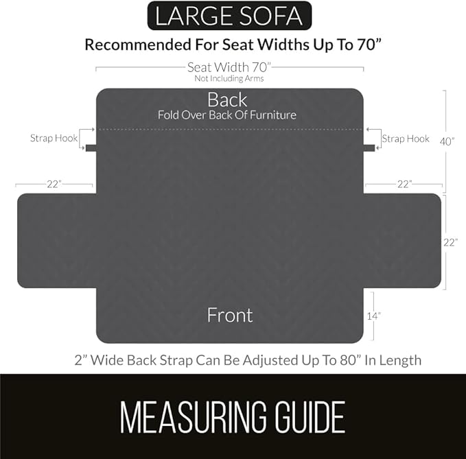 Sofa Shield Couch Slip Covers for Dogs, Reversible Furniture Protector