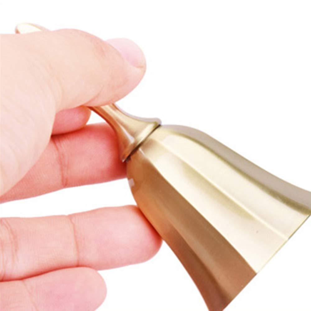 (None) Reception Dinner Hotel Classroom Bell Gold Silver for Adults hand bell for seniors Kid Counter Hall Table hand bell loud bells for adults (gold)