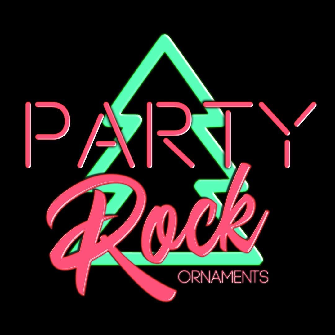 Party Rock | Green Candy Cane Glass Ornament | X-Mas Collection