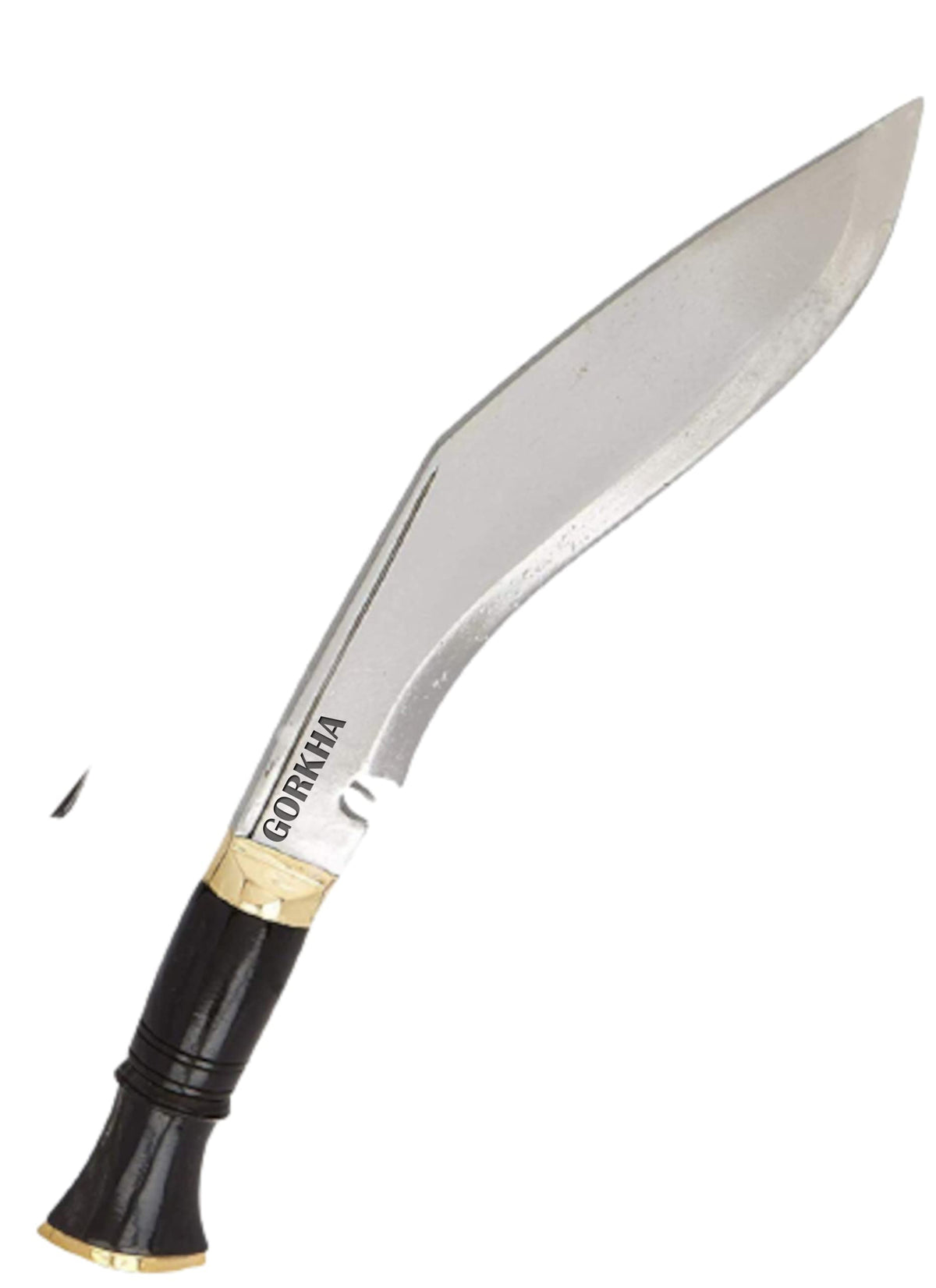 Gorkha Nepal Army Kukri Knife Overall 15 IN Hand-Hammered Historical 9 IN Fixed Blade Full Tang Carbon Steel Kukri Khukuri With Leather Sheath & 2 Small Knives - Hand Forged In Nepal