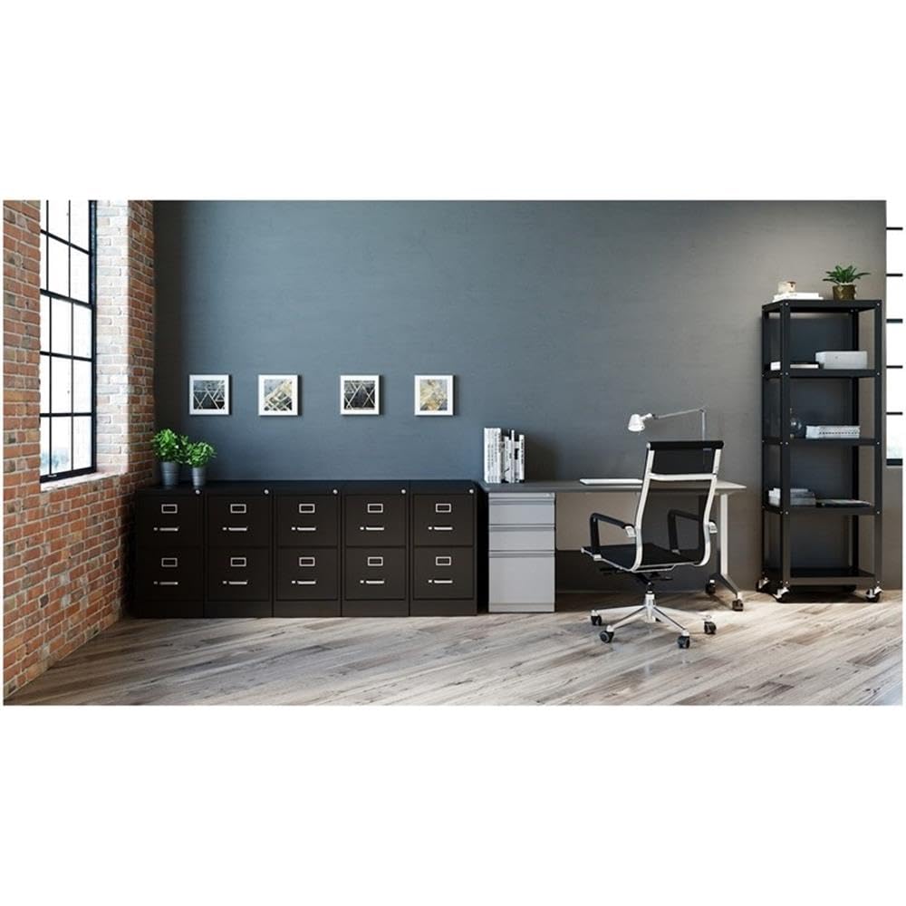 Lorell LLR42291 2-Drawer Vertical File, 15" x 22" x 28, Black