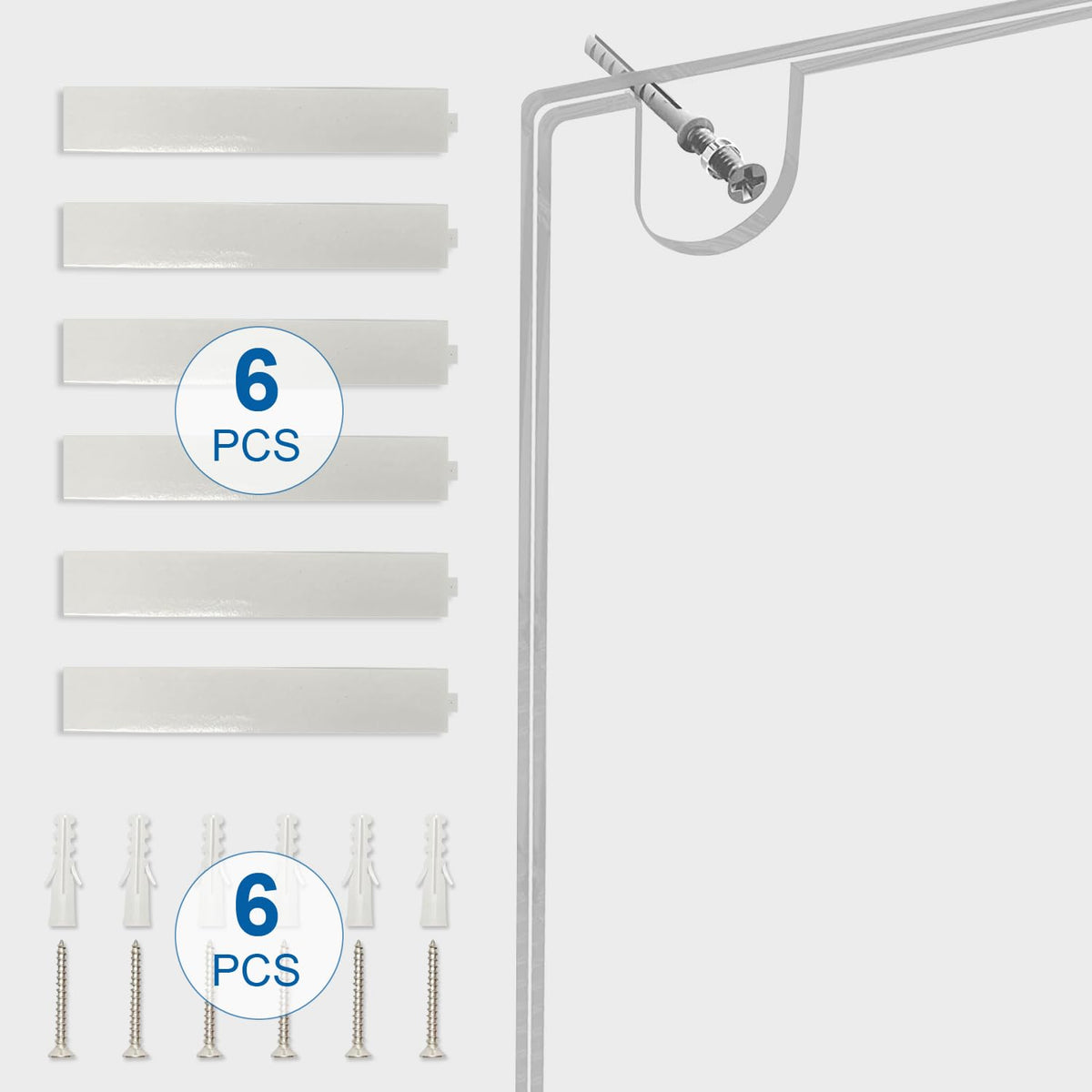 BlueValley 3 Pack Acrylic Wall Sign Holder 8.5x11 Horizontal - Clear Plastic Flyer, Document & Poster Frame for Office, Restaurants, Classrooms, Trade Shows - Wall Mounted Display with Screws & Adhesive Tape