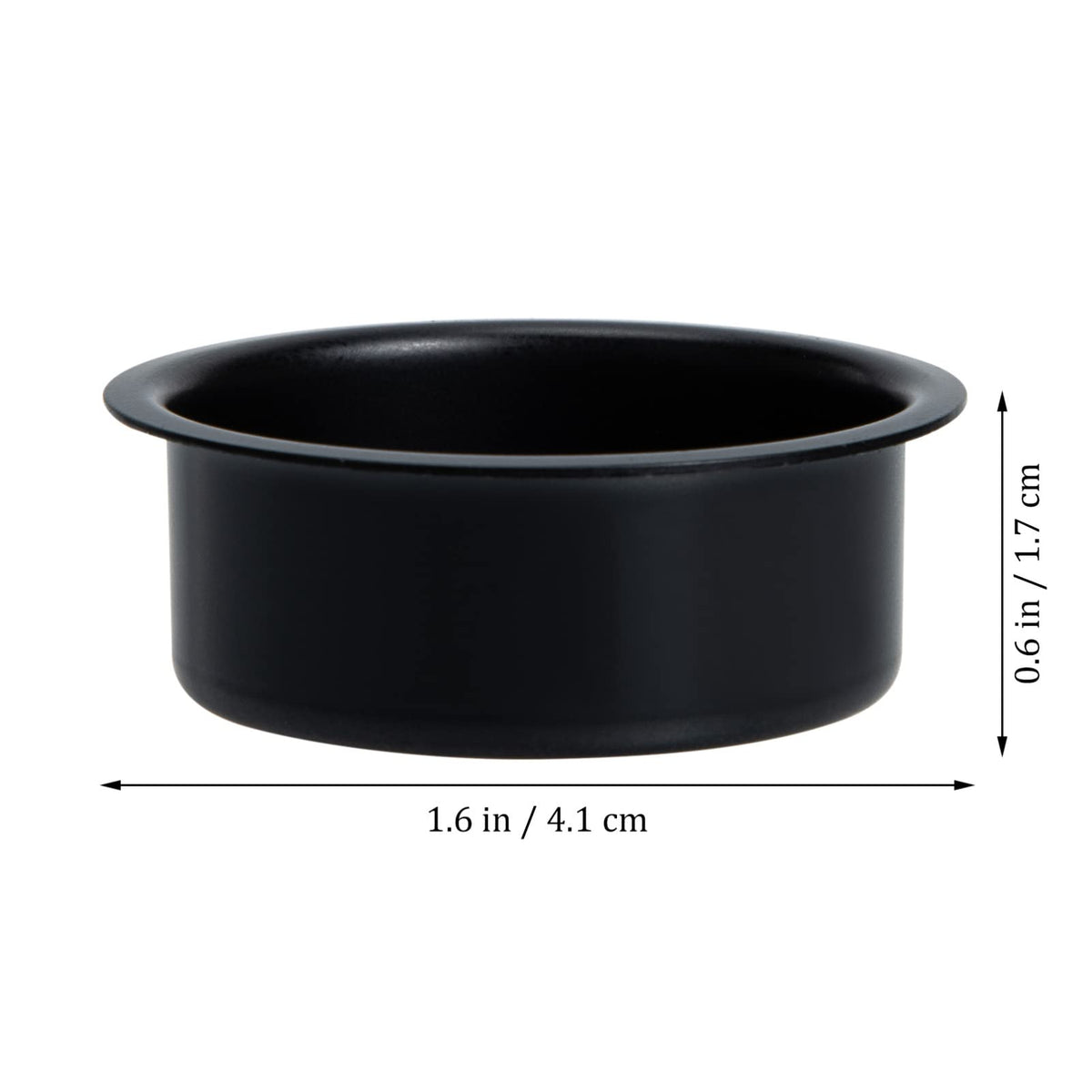 Uonlytech 5pcs Tea Light Tins Cups, Black Metal Tea Light Candle Holder Empty Scented Candle Cup DIY Candle Holders for Party Wedding Table Decoration