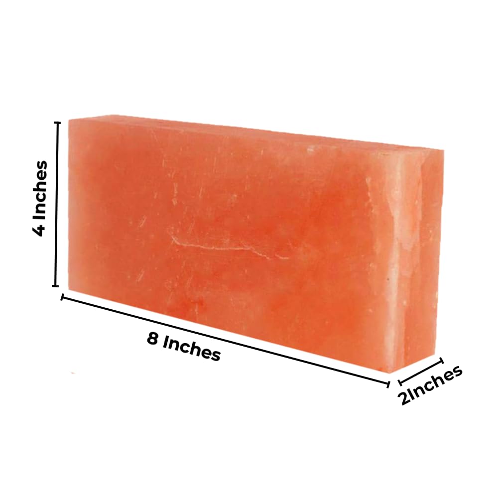 Himalayan Salt Bricks for Sauna and Spa 8"x4"x2"- Pack of 10 Pink Salt Tiles for Making Salt Wall | Bulk Salt Block for Home Décor DYE Work