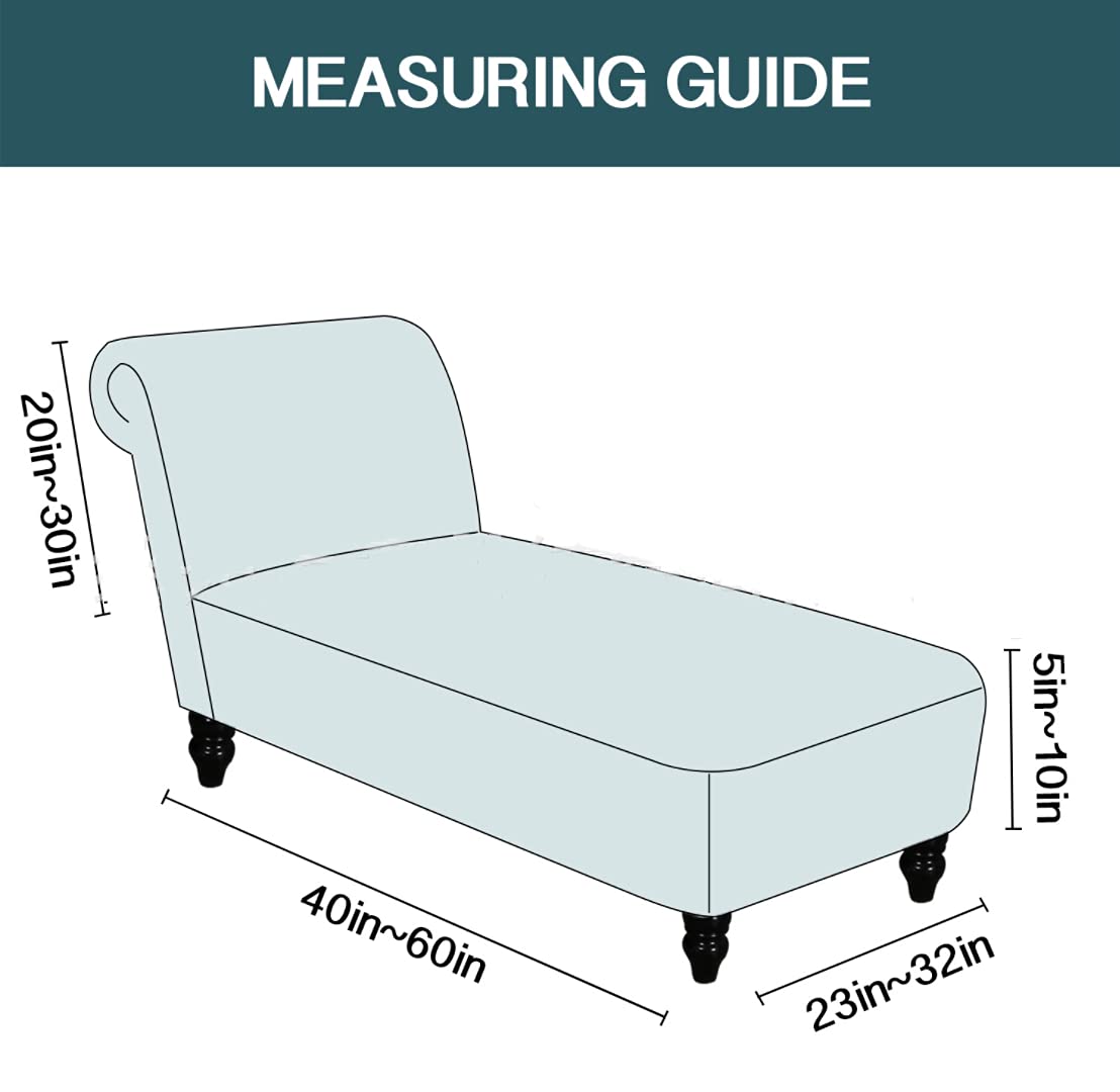 GAMUKAI Luxury Velvet Chaise Lounge Slipcover – High-Stretch, Machine Washable Cover for Armless Chaises – Indoor Chaise Cover for Living Room, Sofa, Bedroom (Taupe)