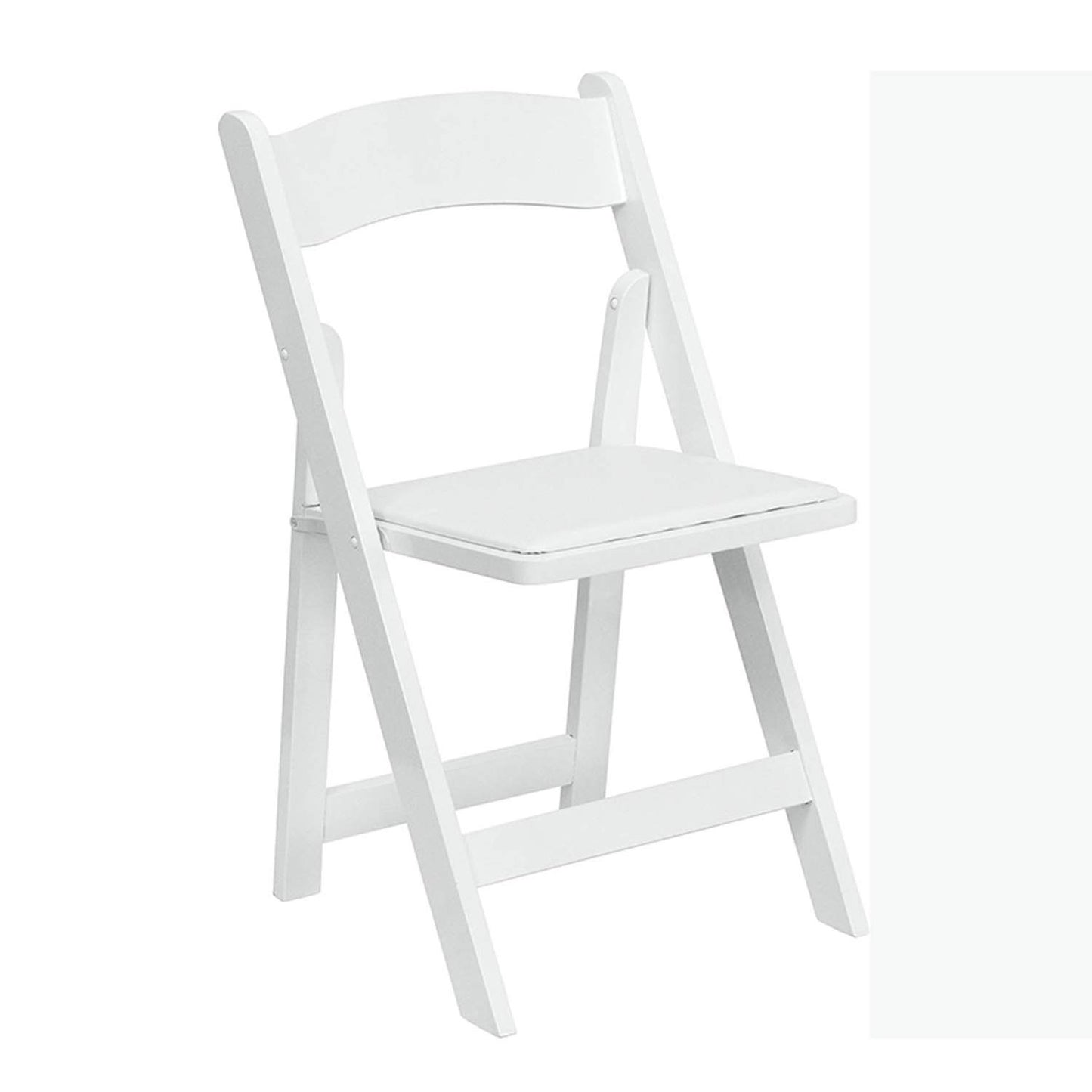 Flash Furniture Hercules Series Beechwood Folding Event Chairs with Padded Seats, Modern Wooden Folding Banquet Chairs, Set of 4, White
