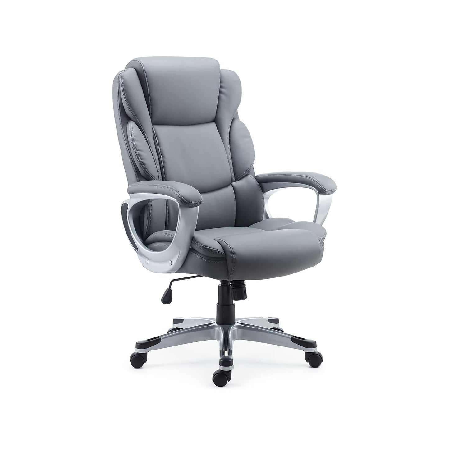 STAPLES Mcallum Bonded Leather Managers Chair Gray