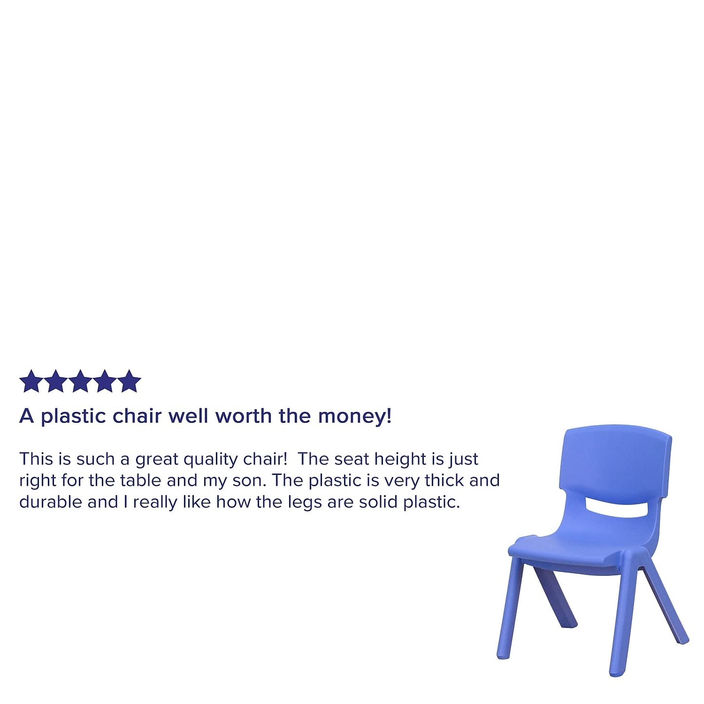 Flash Furniture Whitney 10 Pack Blue Plastic Stackable School Chair with 10.5'' Seat Height