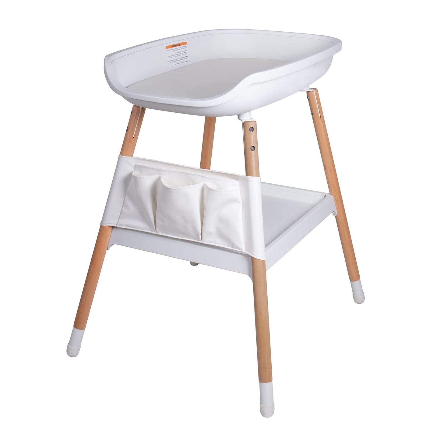 M GROTE Baby Changing Table Diaper Changing Tables, Height Ajustable Nursery Changing and Dressing Table Station with Changing Pad Storage Rack Pockets for Newborns Babies and Infants, White