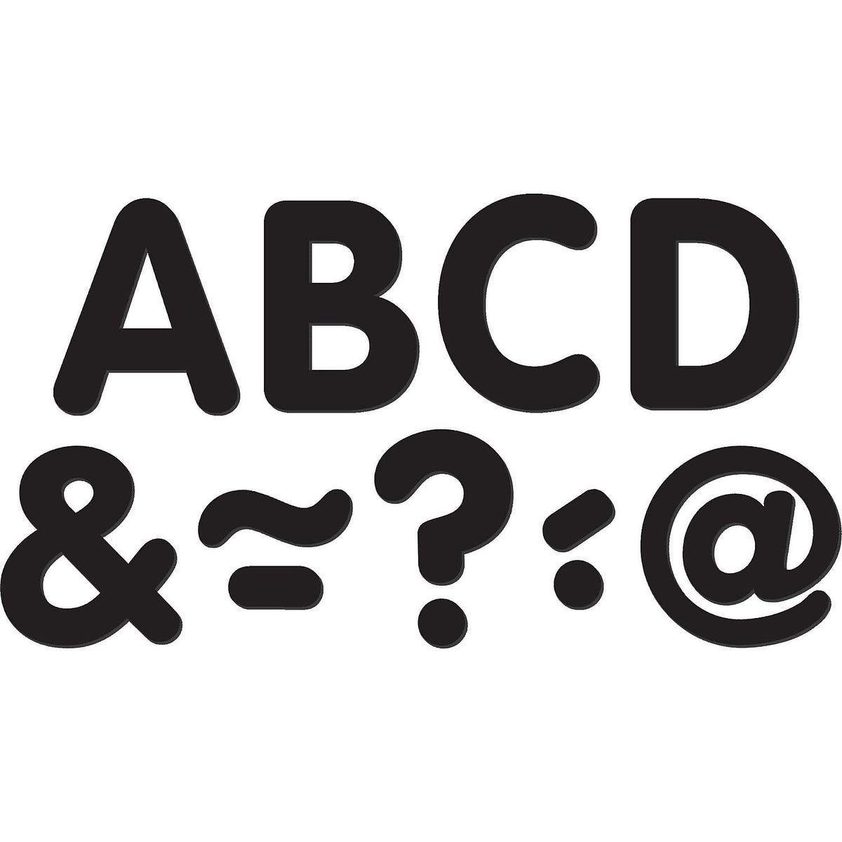 Black Classic 2" Magnetic Letters (TCR77188)