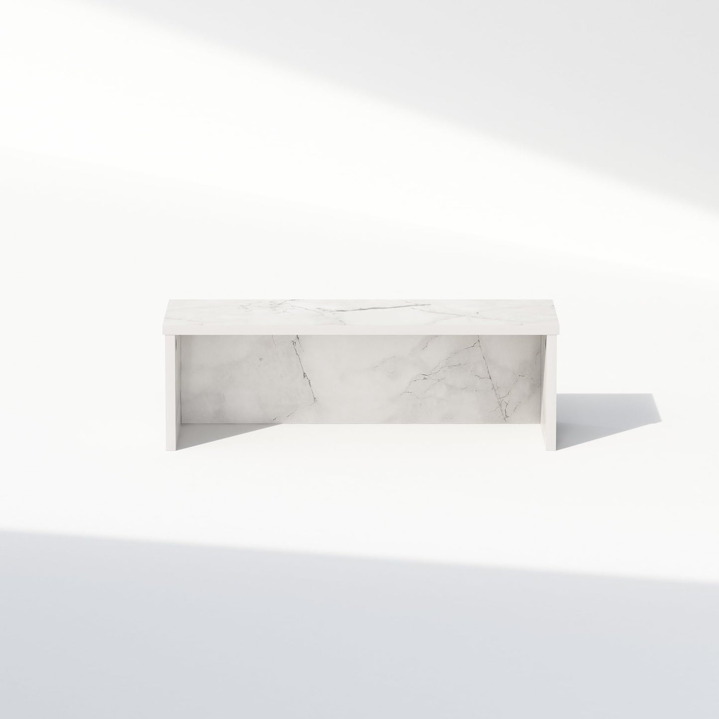 Furinno Classic Desk Organizers and Accessories, 18-Inch Desk Organizer, Desktop Organizer, for Office Supplier, Office Desk Accessories, Marble White
