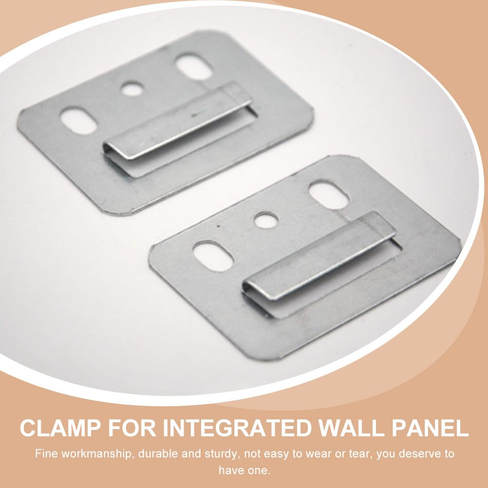 KONTONTY Stainless Steel Wall Panel Buckle Furniture Clamp for Integrated Wall Panel Connector Fixing Piece Countersunk Screw Head 1.69 X 1.25 X 0.15 in Buckles