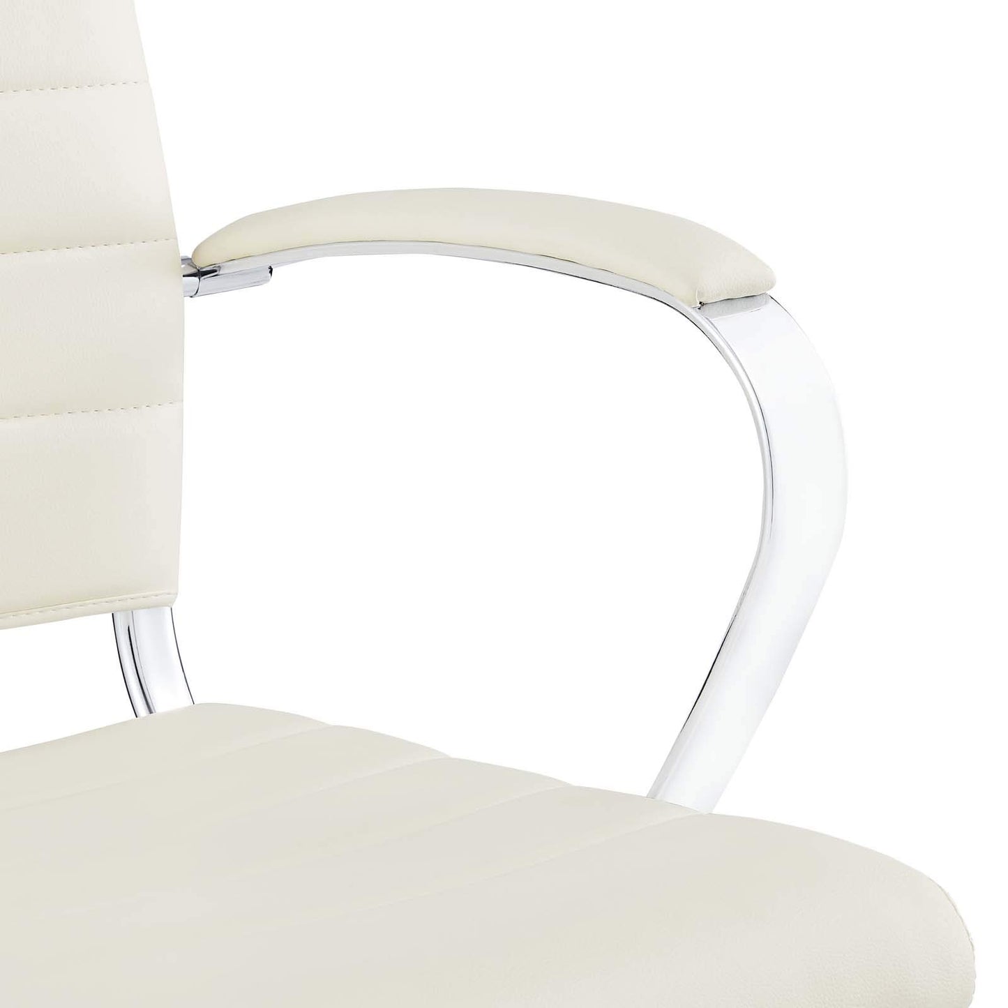 Modway Jive Ribbed, Mid Back Office Chair, White