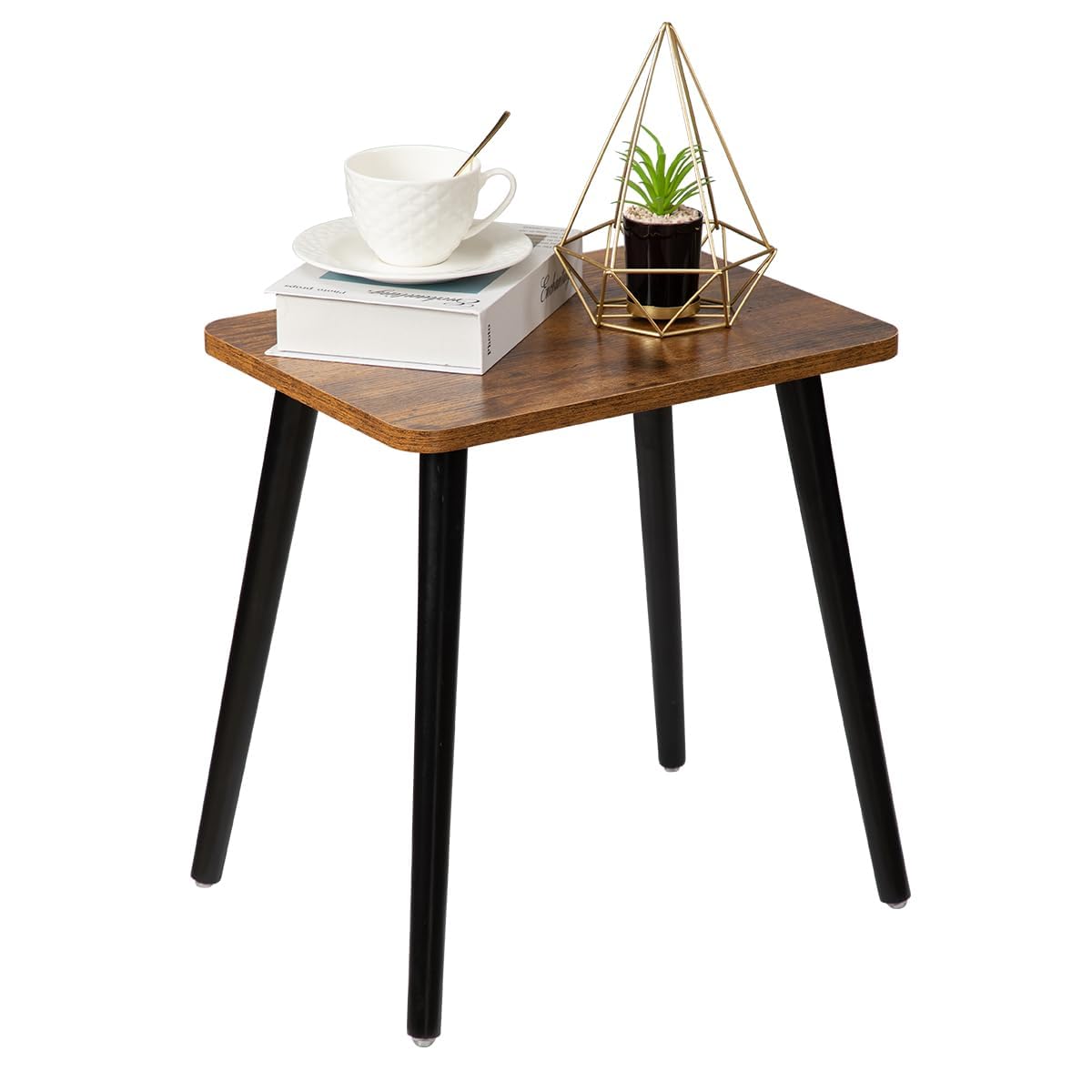 FORAOFUR Side Table, Rectangular Wooden Small End Table, Small Accent Table for Living Room, Bedroom and Balcony, Modern Side Tables for Spaces Home Decor, Easy Assembly