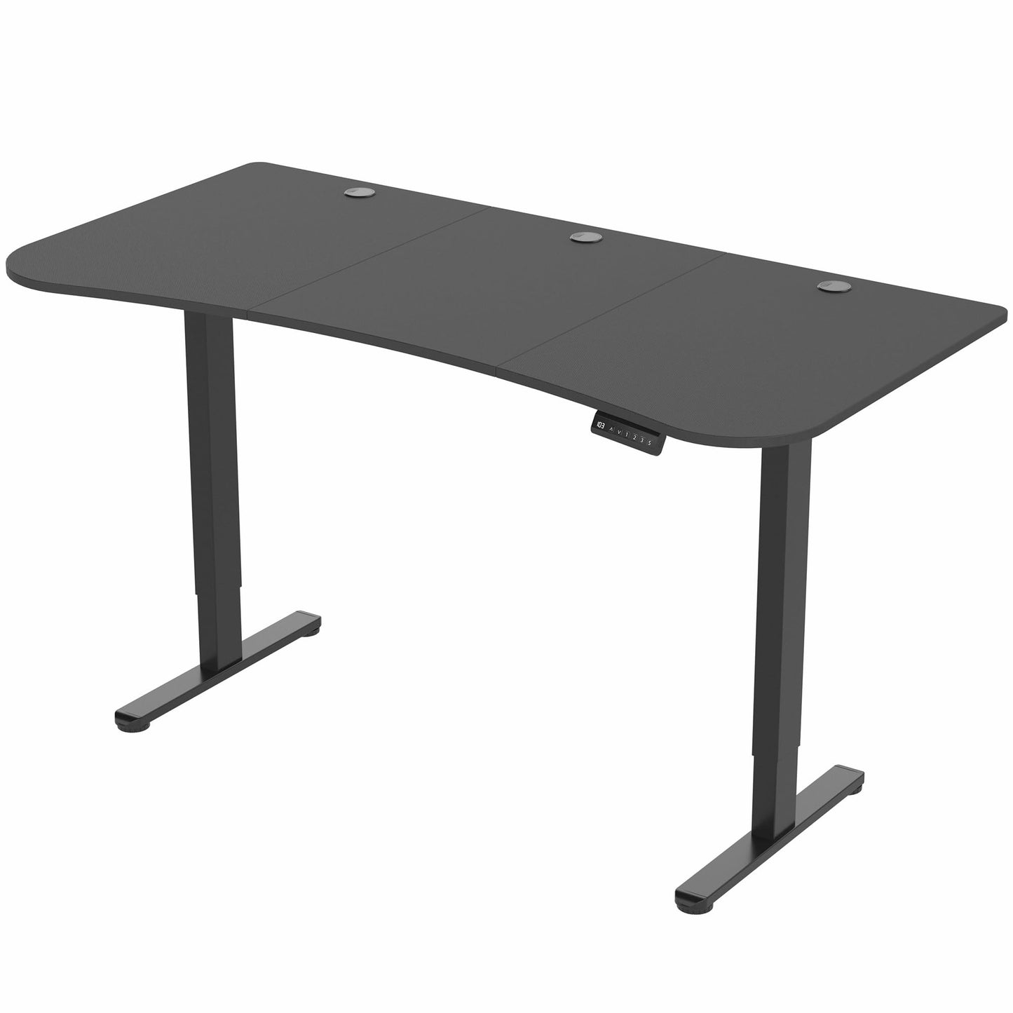 VIVO Electric 63 x 32 in Dual Motor Standing Desk, Memory Height Adjustment, E2B Series, Black Carbon Fiber Top Black Frame, DESK-KIT-E2B1R