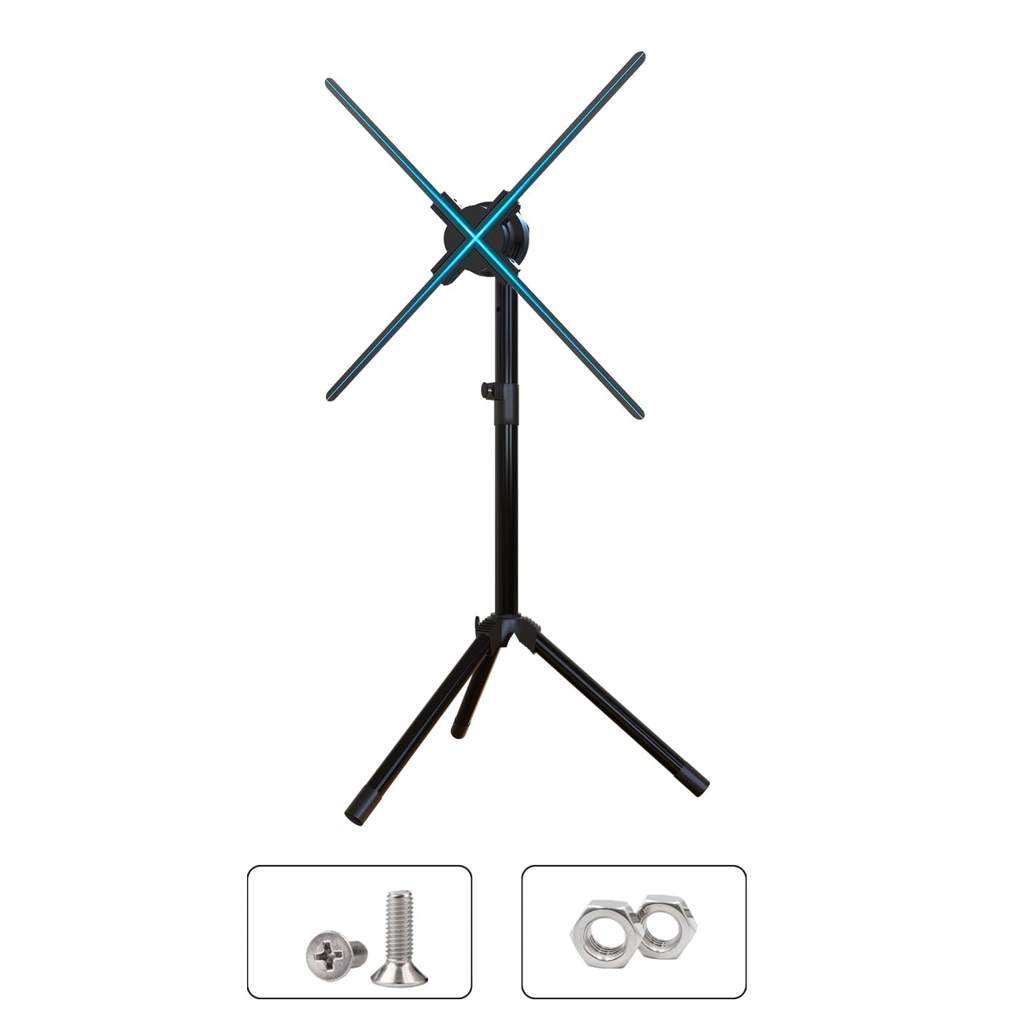 3Dhologramfan Stand with Multi-Function Base，3D holographic fan Tripod Stand, holographic Fan Foldable Stand,Fits 15.5-39.4 inch Holographic Projector(3D holographic fan not included)