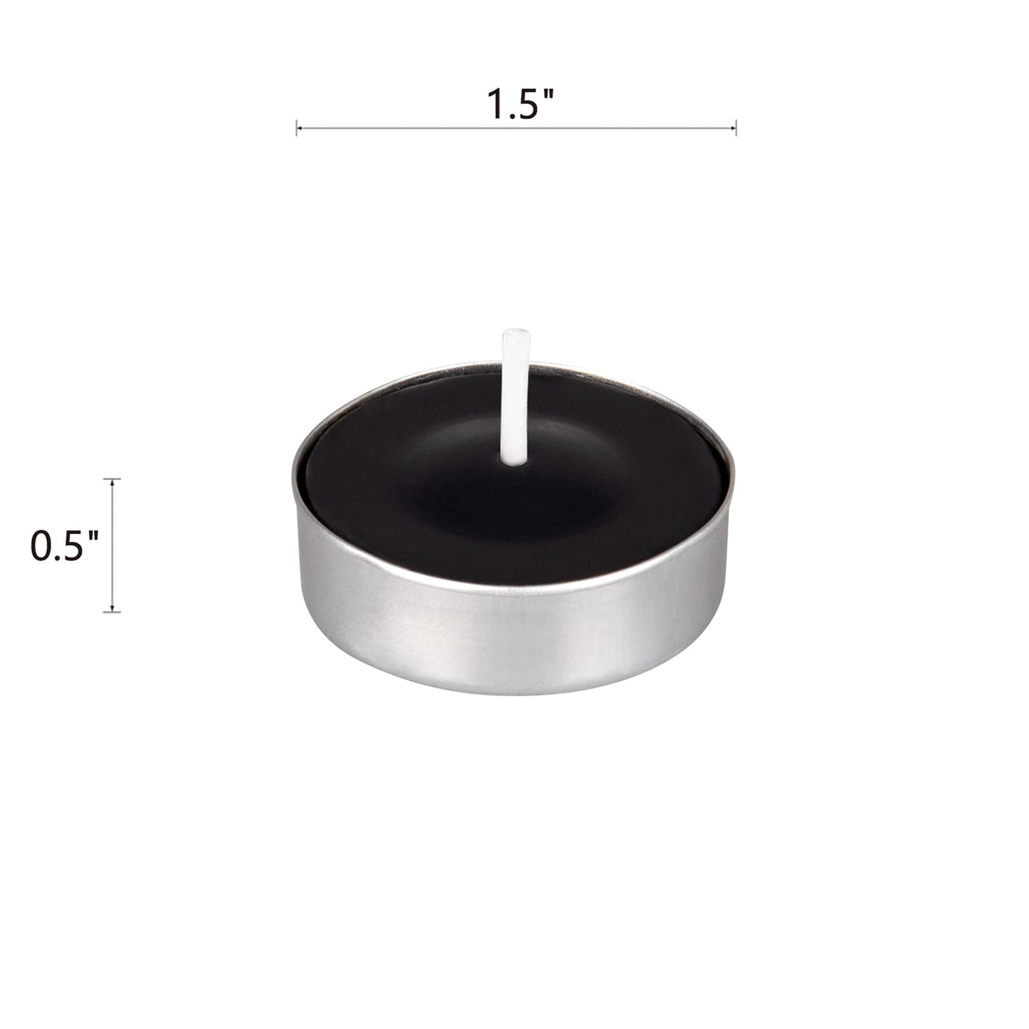 Mega Candles 50 pcs Unscented Black Tea Lights Candles, Pressed Wax Candle 3.5 Hour Burn Time, Home Décor, Wedding Receptions, Occasions, Festivities, Events, Meditations, Spa, Prayers, Vigil
